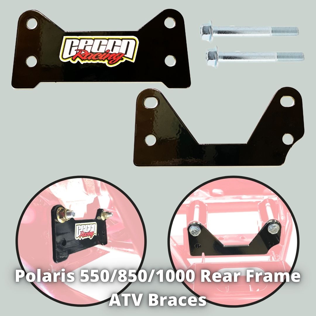 2013-23 POLARIS SCRAMBLER XP 850 / 1000 REAR FRAME BRACES BLACK